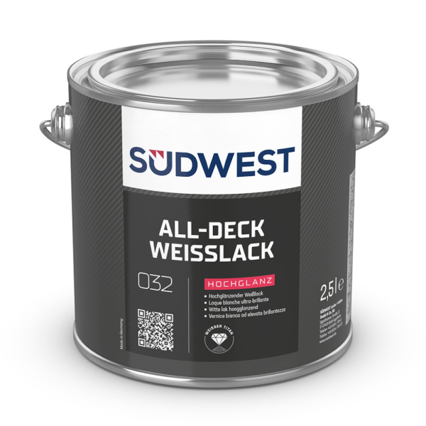 Südwest All-Deck Weißlack Hochglanz