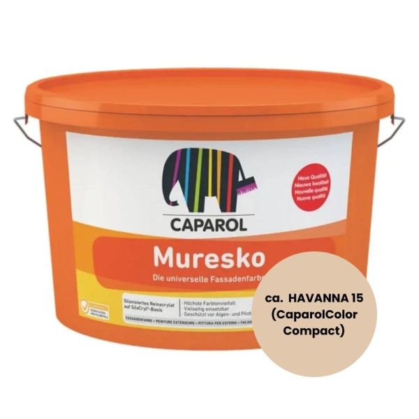 Restposten – Caparol Muresko Fassadenfarbe – Havanna 15 Caparol ColorCompact – 12.5 Liter