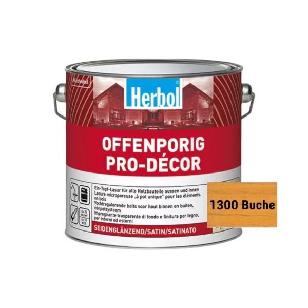 Restposten – Herbol Offenporig Pro Décor Lasur – Buche – 5 Liter