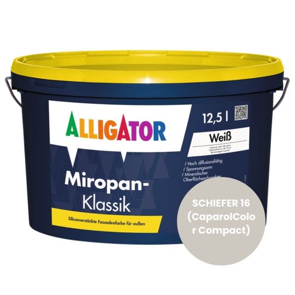 Restposten – Alligator Miropan-Klassik – 5 Liter – SCHIEFER 16 (CaparolColor Compact)