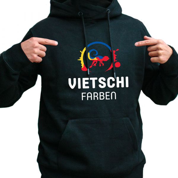 VIETSCHI Authentic Hoodie – Schwarz – Slim Fit