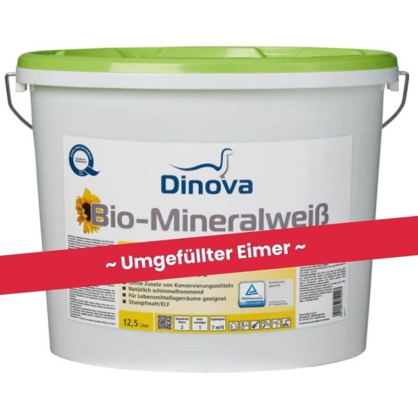 Restposten – Dinova Bio-Mineralweiß – Weiß – Umgefüllter Eimer ca. 5 Liter