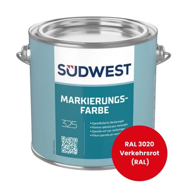 Restposten – Südwest Markierungsfarbe 0,75 Liter –RAL 3020 Verkehrsrot (RAL)