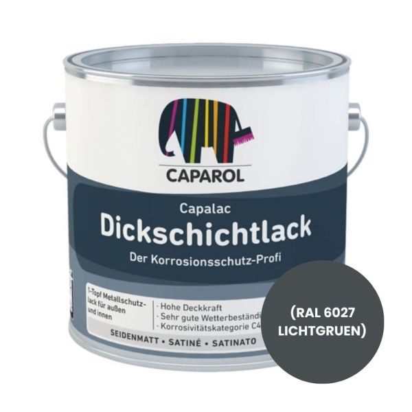 Restposten – Caparol Capalac Dickschichtlack – 0,75 Liter – RAL 6027 LICHTGRUEN (RAL)