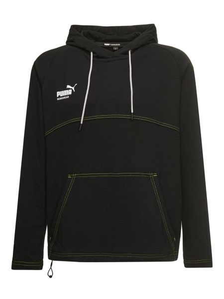 PUMA WORKWEAR ESSENTIALS Pullover Carbon/Neon mit neon Nähten