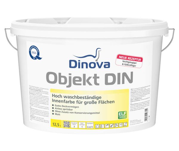 Dinova Objekt DIN Wandfarbe – 12,5 Liter