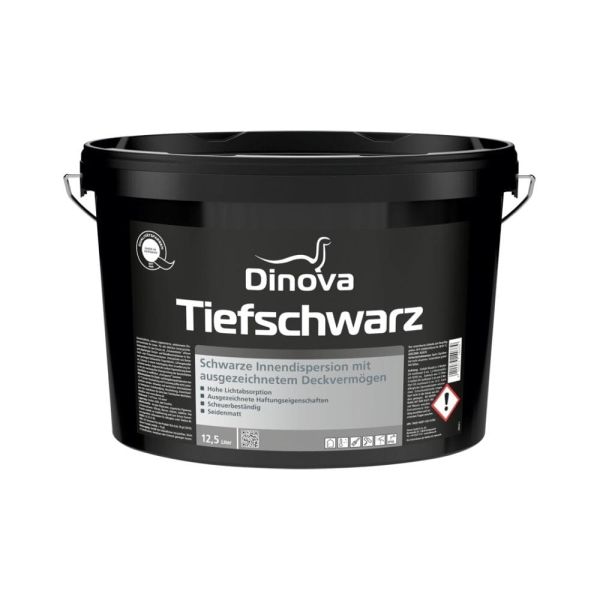 Dinova Tiefschwarz Seidenmatt – 12,5 Liter