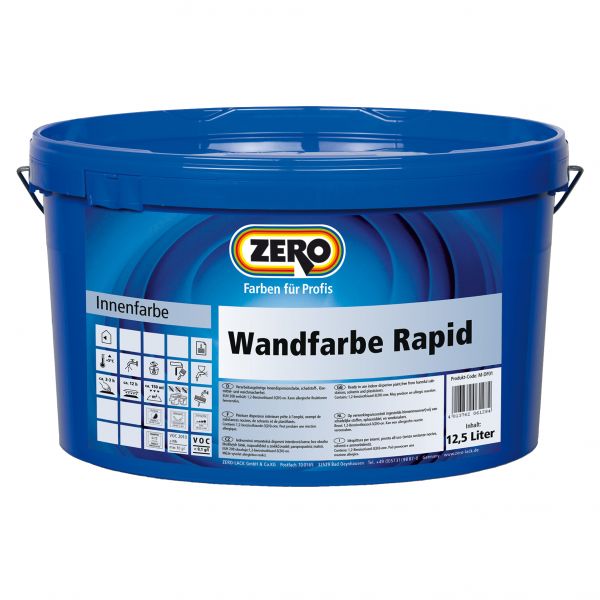 ZERO Wandfarbe Rapid – 12,5 Liter weiß