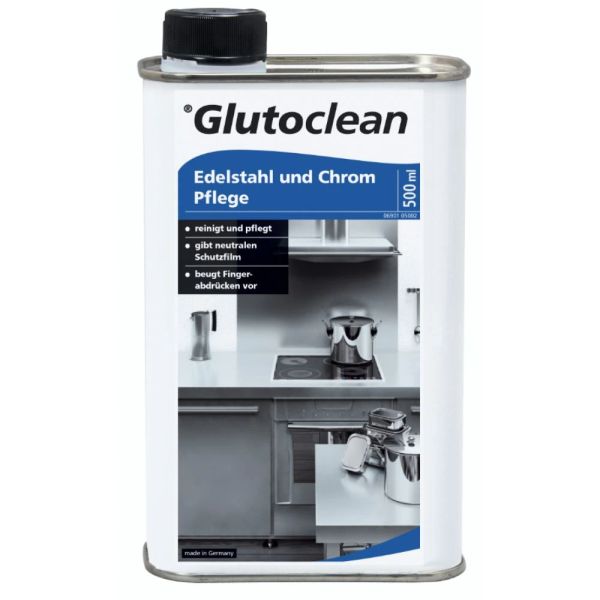 Glutoclean Edelstahl und Chrom Pflege 500ml – Inventur