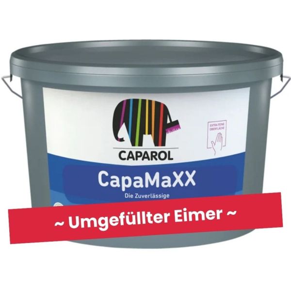 Restposten – Caparol CapaMaXX Wandfarbe – ca. 12,5 Liter – Umgefüllter Eimer