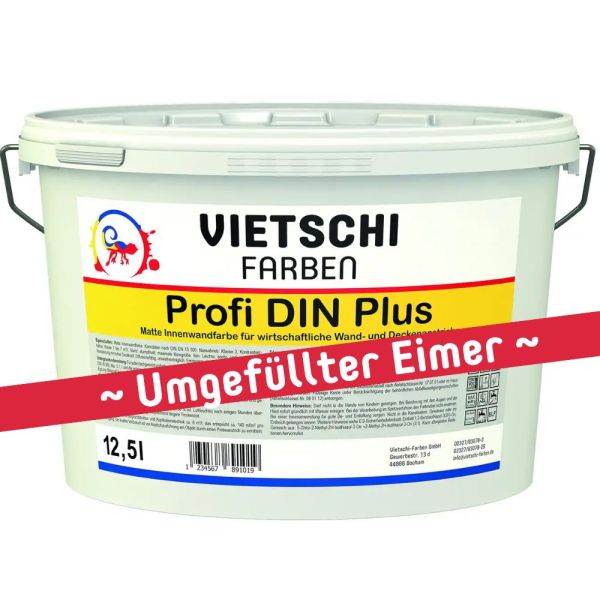 Restposten – VIETSCHI Profi DIN Plus Weiß – ca. 12 Liter – Umgefüllter Eimer