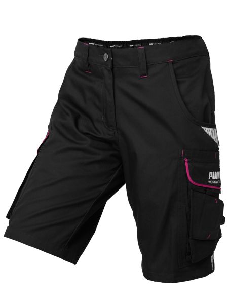 PUMA WORKWEAR PRECISION X Damenshorts Schwarz/Pink mit pinken Akzenten - 34 30-1550DPINK-34