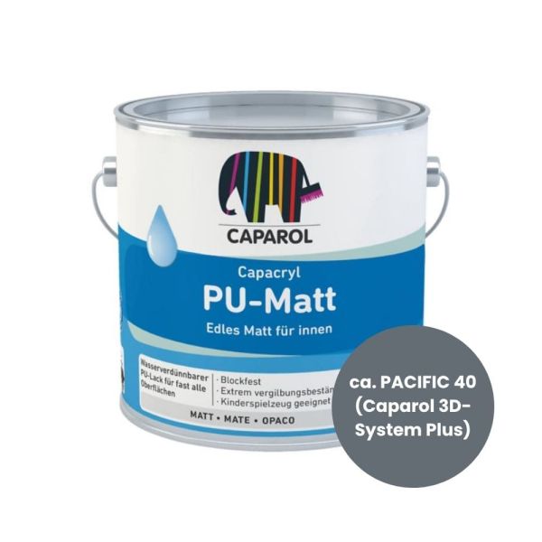 Restposten – Caparol Capacryl PU-Matt – 0,75 Liter – PACIFIC 40 (Caparol 3D-System Plus)