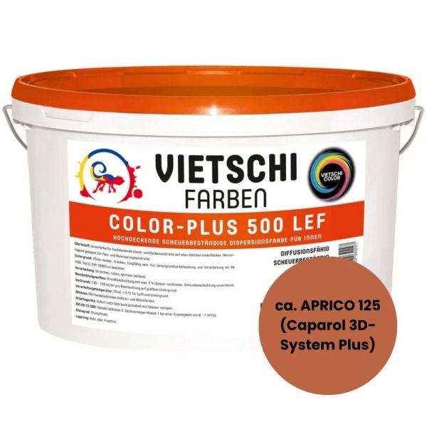 Restposten – VIETSCHI Color-Plus 500 LEF Wandfarbe – 5 Liter – ca. Aprico 125