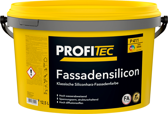 ProfiTec P 411 Fassadensilicon – 12,5 Liter Fassadenfarbe