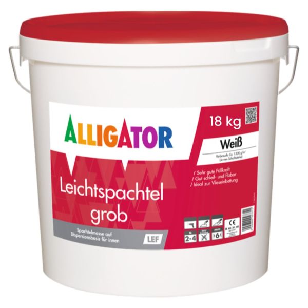 Alligator Leichtspachtel grob LEF – 18kg