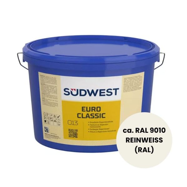 Restposten – Südwest EuroClassic Wandfarbe 5 Liter – RAL 9010 REINWEISS (RAL)