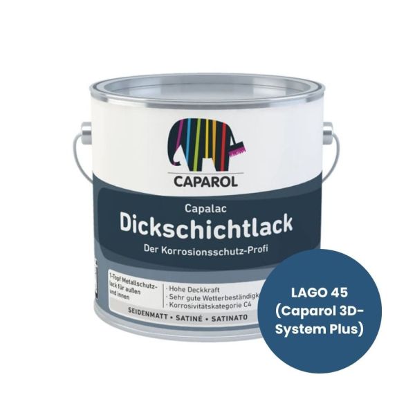 Restposten – Caparol Capalac Dickschichtlack – 2,5 Liter – LAGO 45 (Caparol 3D-System Plus)