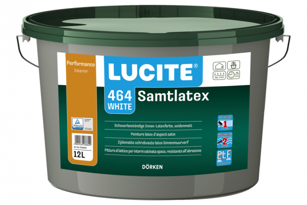 LUCITE 464 Samtlatex Wandfarbe – 12 Liter