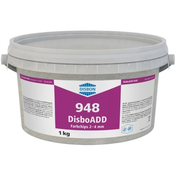 Restposten – Disbon DisboADD 948 Farbchips 2-4 mm – 1 kg – Dunkelgrau